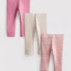 0-18 meses | Paquete de 3 leggings para recién nacidos