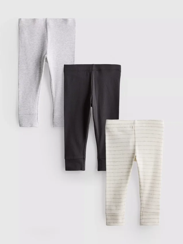 0-18 meses | Paquete de 3 leggings para recién nacidos