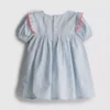 0-18 meses | Vestido de seersucker a rayas para recién nacidos