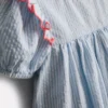 0-18 meses | Vestido de seersucker a rayas para recién nacidos