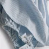 0-18 meses | Vestido de seersucker a rayas para recién nacidos