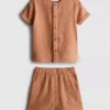 0-24 meses | Conjunto de camisa y pantalones cortos de gasa