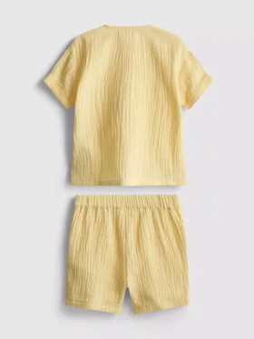 0-24 meses | Conjunto de camisa y pantalones cortos de gasa