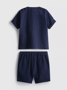 0-24 meses | Conjunto de camisa y pantalones cortos de gasa