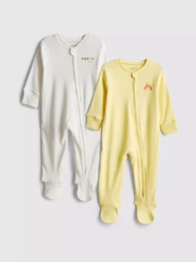 0-24 meses | Paquete de 2 pijamas con cremallera