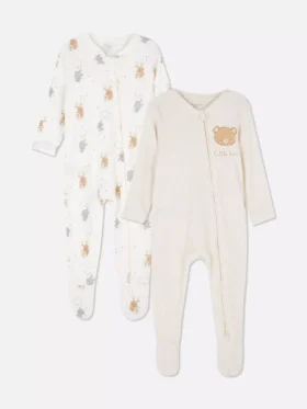 0-24 meses | Paquete de 2 pijamas con cremallera