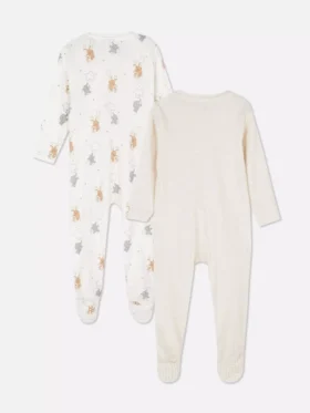 0-24 meses | Paquete de 2 pijamas con cremallera