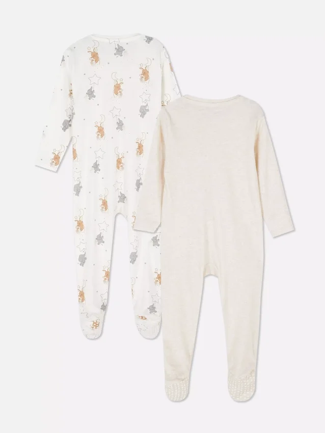 0-24 meses | Paquete de 2 pijamas con cremallera