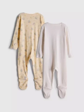 0-24 meses | Paquete de 2 pijamas con cremallera bidireccional