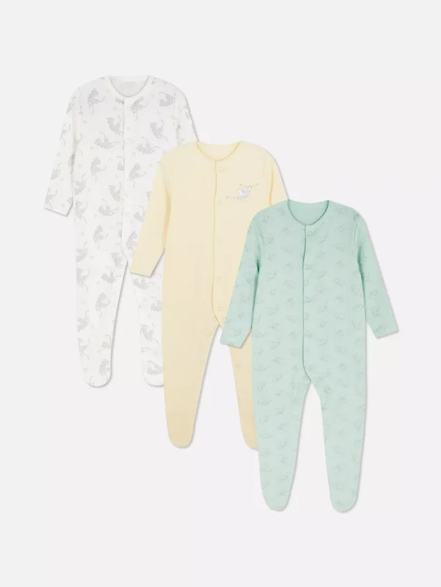 0-24 meses | Paquete de 3 pijamas con botones a presión de Dumbo de Disney