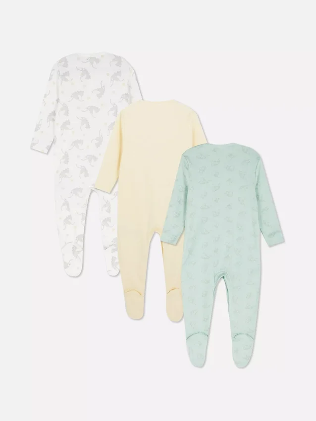 0-24 meses | Paquete de 3 pijamas con botones a presión de Dumbo de Disney