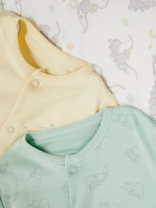 0-24 meses | Paquete de 3 pijamas con botones a presión de Dumbo de Disney