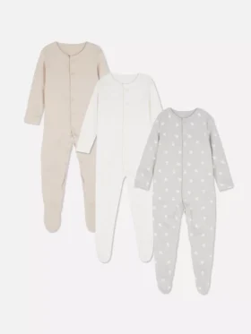 0-24 meses | Paquete de 3 pijamas con broches