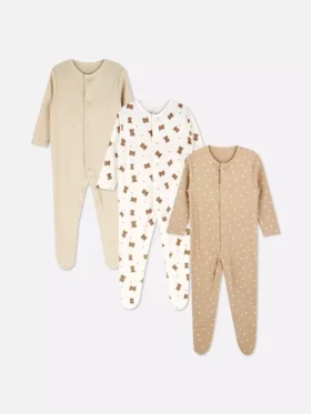 0-24 meses | Paquete de 3 pijamas con broches