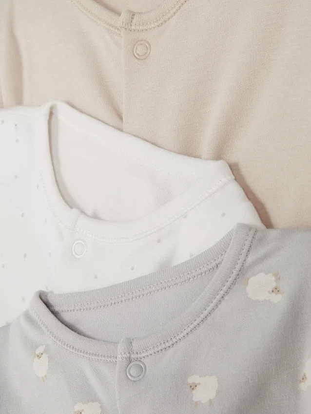 0-24 meses | Paquete de 3 pijamas con broches