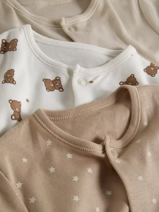 0-24 meses | Paquete de 3 pijamas con broches