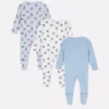 0-24 meses | Paquete de 3 pijamas de una pieza con botones a presión de Mickey Mouse de Disney