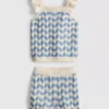 0-36 meses | Conjunto de blusa de punto y pantalones cortos