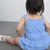 0-36 meses | Conjunto de blusita fruncida y pantalones cortos