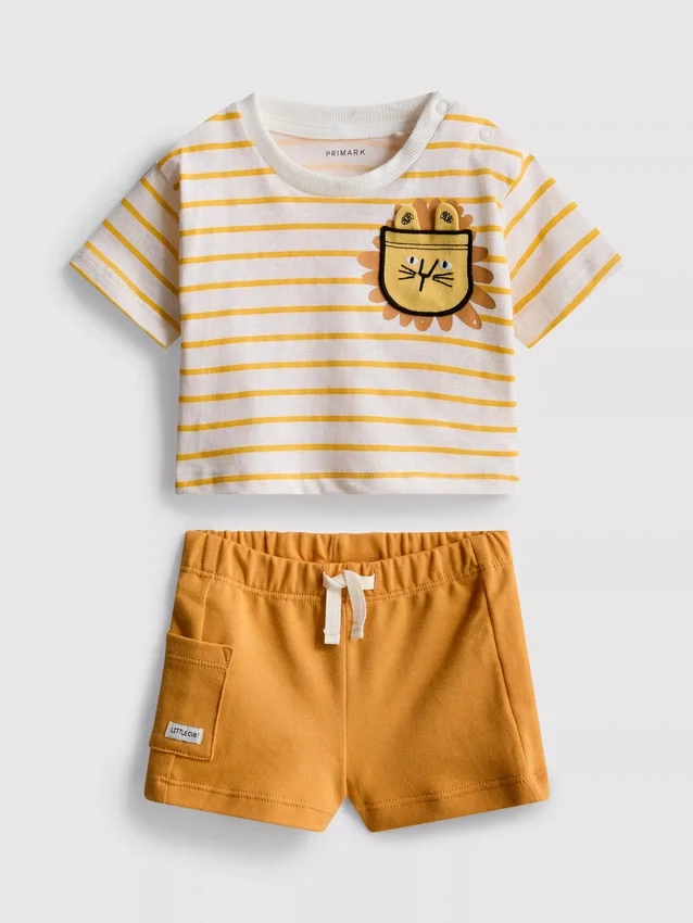 0-36 meses | Conjunto de camiseta holgada y pantalones cortos