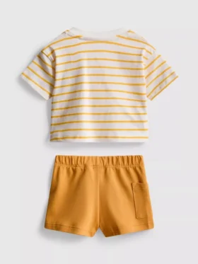 0-36 meses | Conjunto de camiseta holgada y pantalones cortos