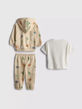 0-36 meses | Conjunto de camiseta, sudadera con capucha y pantalones de chándal de Jurassic World