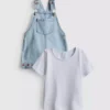 0-36 meses | Conjunto de camiseta y overol con bordado de frutas
