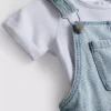 0-36 meses | Conjunto de camiseta y overol con bordado de frutas