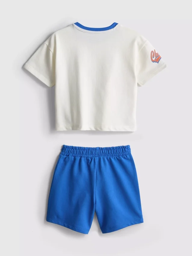 0-36 meses | Conjunto de camiseta y pantalones cortos con diseño de baloncesto
