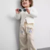 0-36 meses | Pantalones de pierna recta con apliques florales