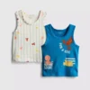 0-36 meses | Paquete de 2 camisetas sin mangas con estampado marino