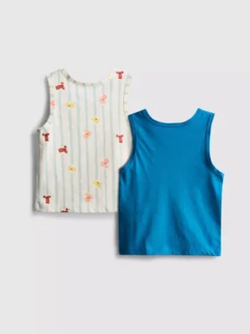 0-36 meses | Paquete de 2 camisetas sin mangas con estampado marino