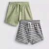0-36 meses | Paquete de 2 pantalones cortos texturizados