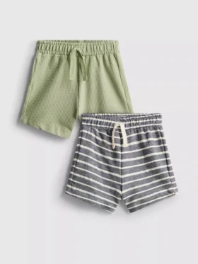 0-36 meses | Paquete de 2 pantalones cortos texturizados