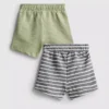 0-36 meses | Paquete de 2 pantalones cortos texturizados