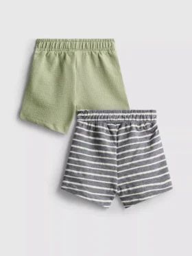 0-36 meses | Paquete de 2 pantalones cortos texturizados