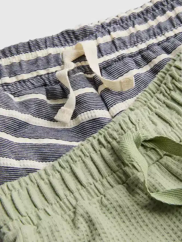 0-36 meses | Paquete de 2 pantalones cortos texturizados