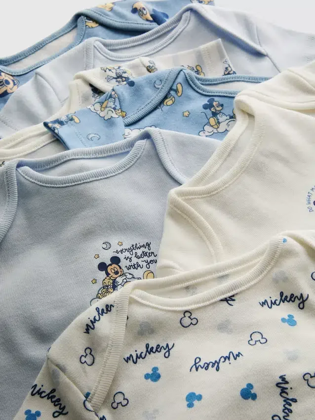 0-36 meses | Paquete de 7 bodies de manga corta de Mickey Mouse de Disney