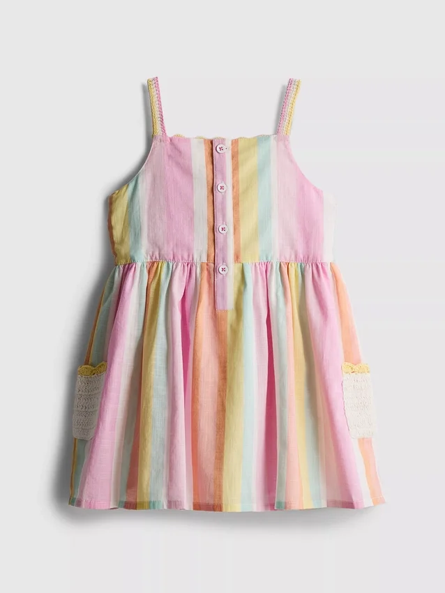 0-36 meses | Vestido de tirantes de ganchillo