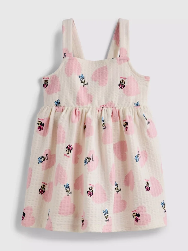 0-36 meses | Vestido tipo smock con textura de Minnie Mouse y Daisy Duck de Disney