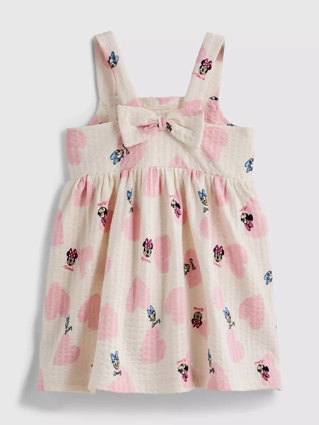 0-36 meses | Vestido tipo smock con textura de Minnie Mouse y Daisy Duck de Disney