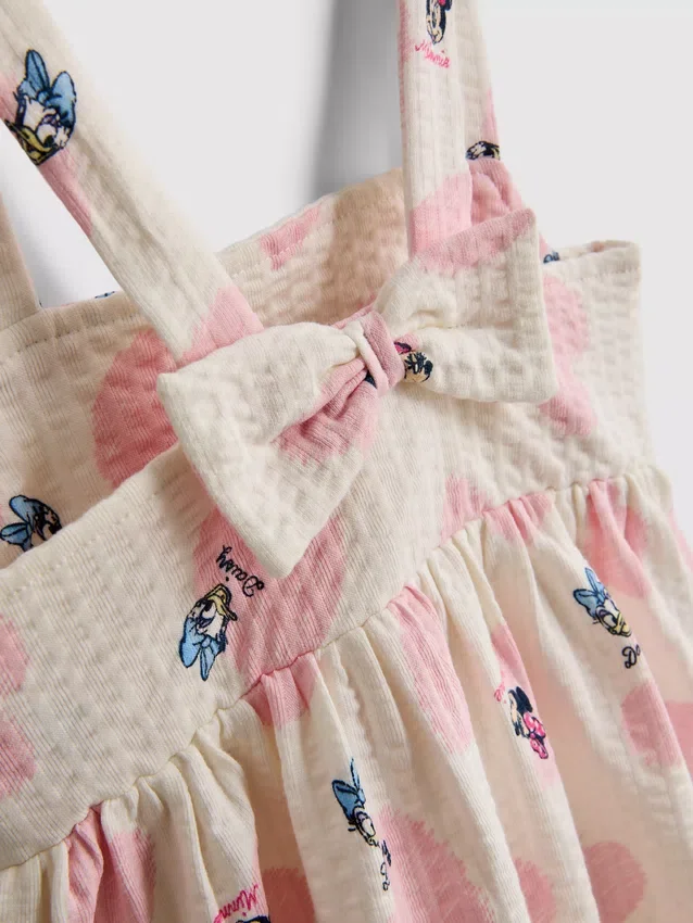 0-36 meses | Vestido tipo smock con textura de Minnie Mouse y Daisy Duck de Disney