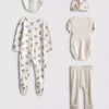 0-9 meses | Conjunto de 5 piezas de Disney «Winnie the Pooh» para recién nacidos