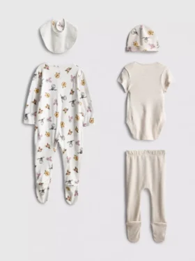 0-9 meses | Conjunto de 5 piezas de Disney «Winnie the Pooh» para recién nacidos