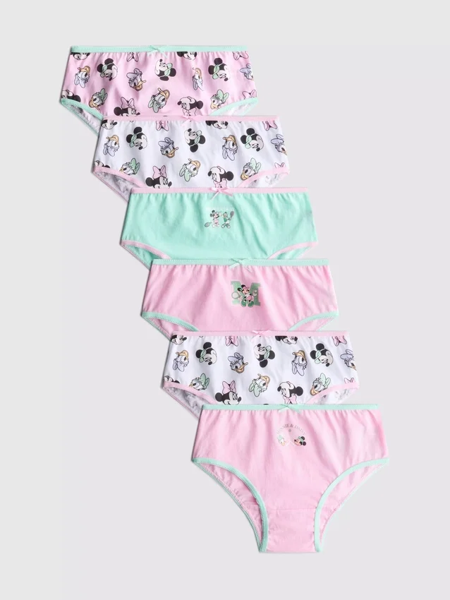 1,5-10 años | Paquete de 6 calzoncillos de Minnie Mouse de Disney