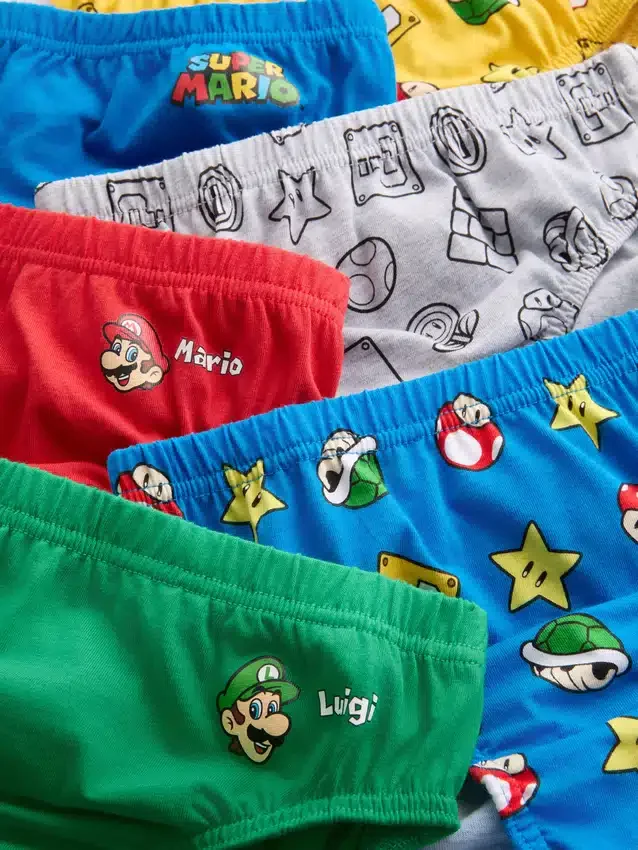 1,5-10 años | Paquete de 6 calzoncillos de Super Mario