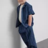 1,5-12 años | Conjunto de camisas y pantalones a rayas con textura de algodón de The Edit