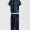 1,5-12 años | Conjunto de camisas y pantalones a rayas con textura de algodón de The Edit