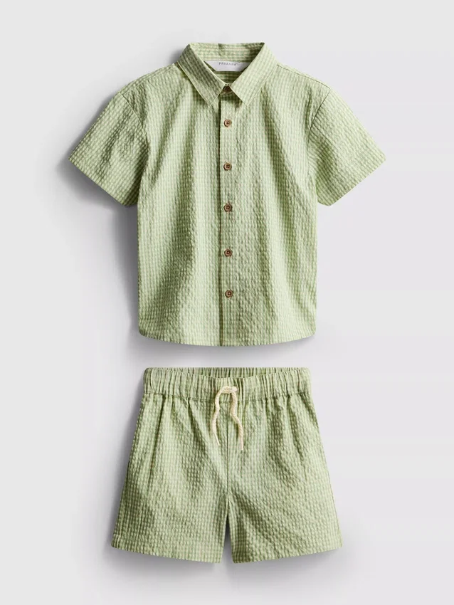 1,5-12 años | Conjunto de camisas y pantalones cortos a cuadros de Stacey Solomon