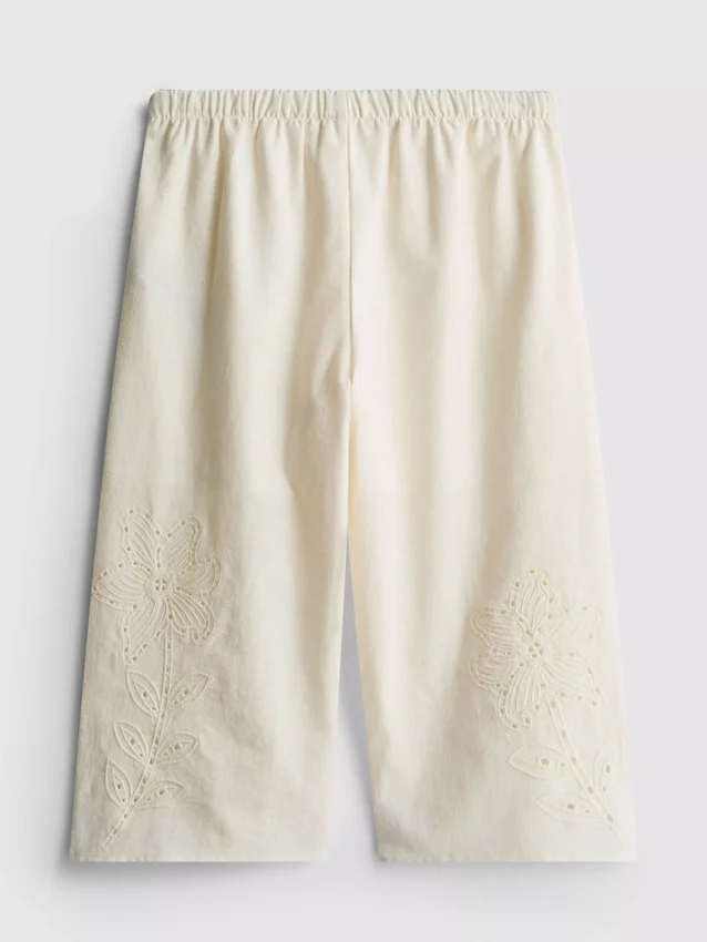 1,5-12 años | Pantalones bordados de mezcla de lino de The Edit